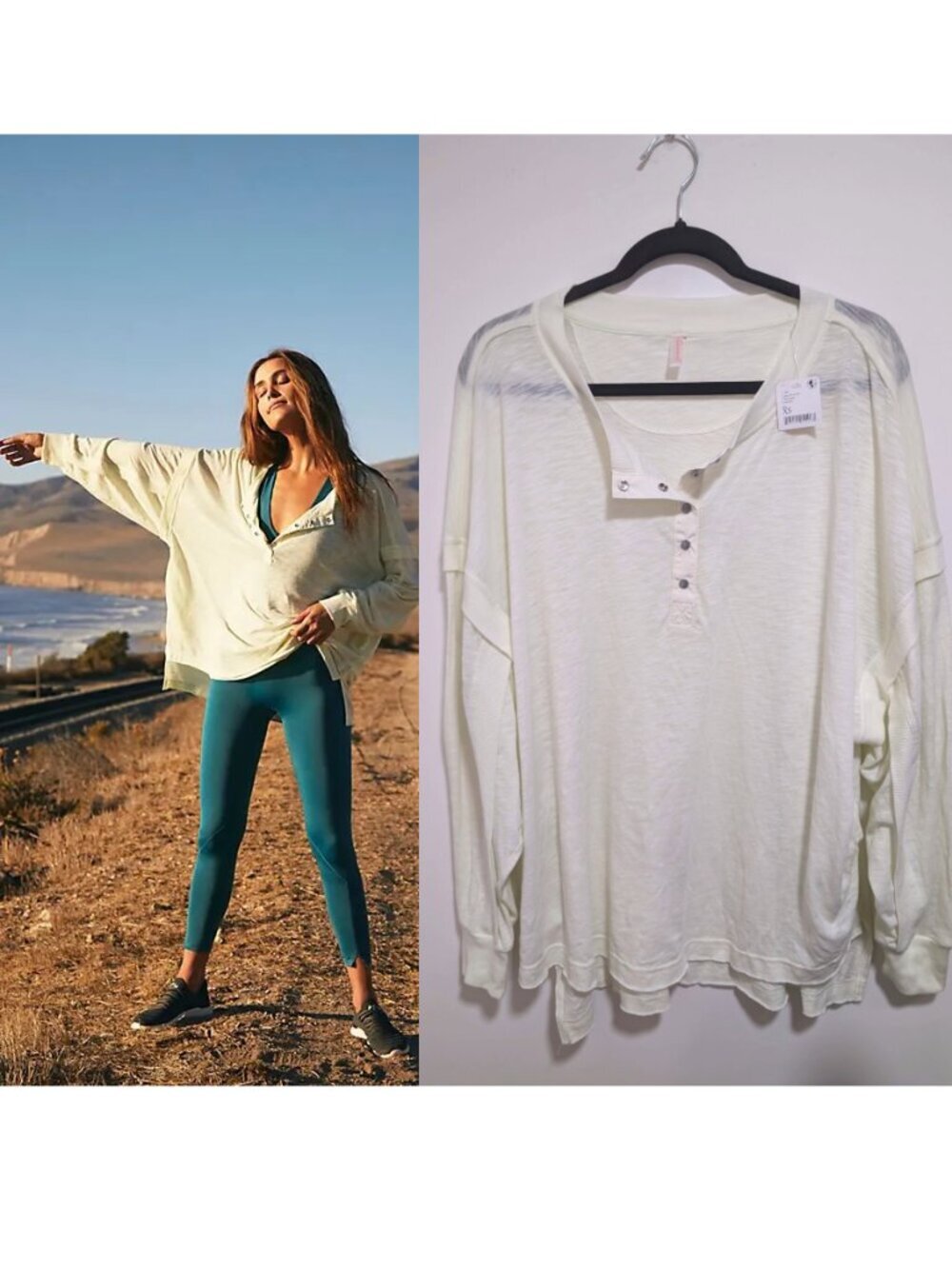 Free People | Movement One Up Long Sleeve Top In Glow With The Flow Neon Green